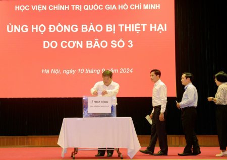 Học viện Chính trị quốc gia Hồ Chí Minh phát động ủng hộ đồng bào bị thiệt hại do cơn bão số 3