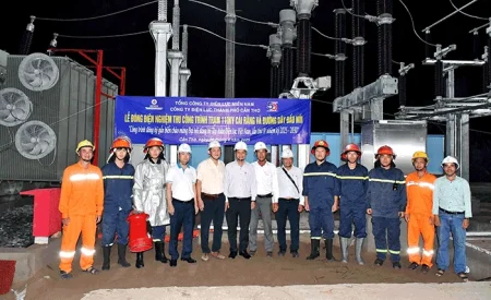 Ðóng điện công trình trạm biến áp 110kV Cái Răng và đường dây đấu nối 