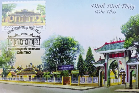 Di tích Đình Bình Thủy trên tem bưu chính 