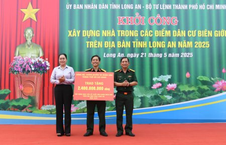 Long An: Khởi công xây dựng 30 căn nhà điểm dân cư biên giới