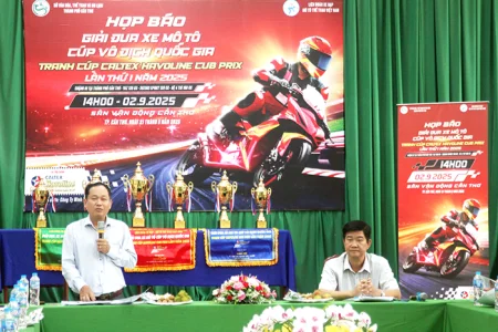 Chặng 3 Giải đua xe mô tô cúp vô địch quốc gia lần I-2025 diễn ra tại Cần Thơ vào chiều 2-9 