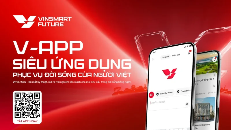 VinSmart Future ra mắt kỹ thuật phiên bản trải nghiệm sớm siêu ứng dụng “một chạm” V-App&nbsp;