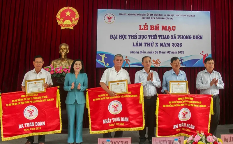 Bế mạc Đại hội Thể dục thể thao xã Phong Điền lần thứ X năm 2026&nbsp;