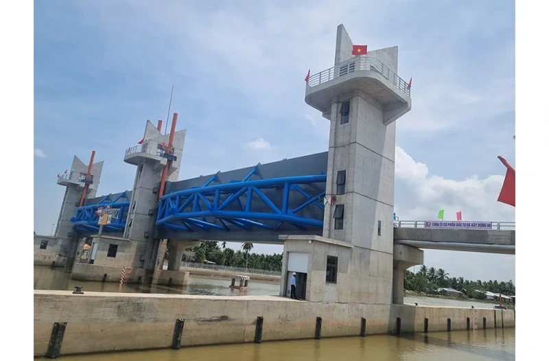 Hiệu quả của cống âu thuyền Rạch Mọp trong ngăn mặn, trữ ngọt&nbsp;