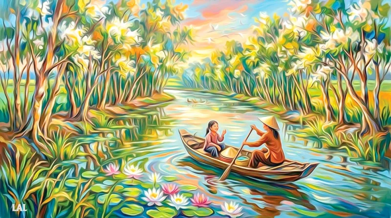 Đi trong hương tràm&nbsp;