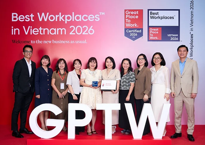 AMWAY Việt Nam hai năm liên tiếp đứng Top nơi làm việc xuất sắc hàng đầu Việt Nam 2026&nbsp;