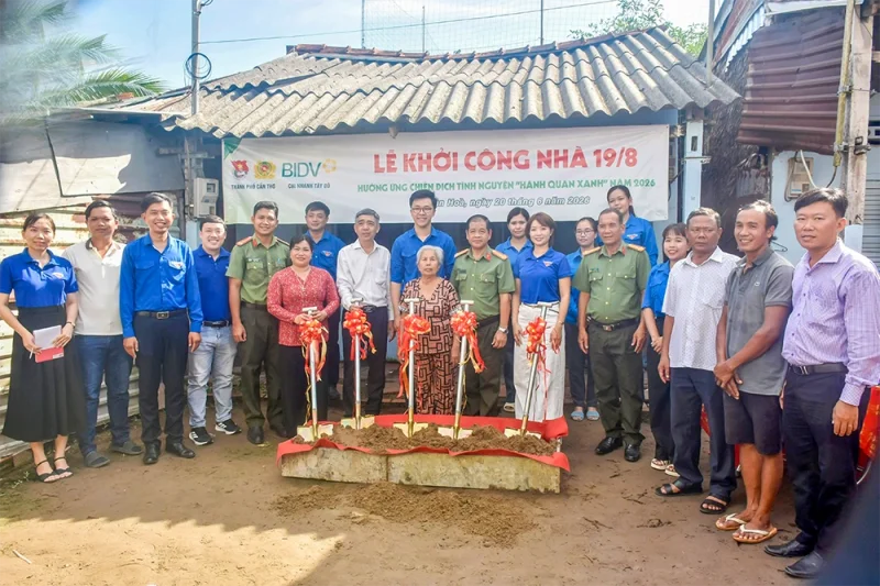 Khởi công Nhà 19-8 cho hộ nghèo tại xã Thuận Hòa&nbsp;